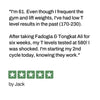 Review from Jack praising Tongkat Ali for boosting testosterone and gym performance after six weeks